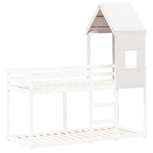 Weißer Kinderbetthimmel Blaj 60x99x139,5cm (Kiefer)
