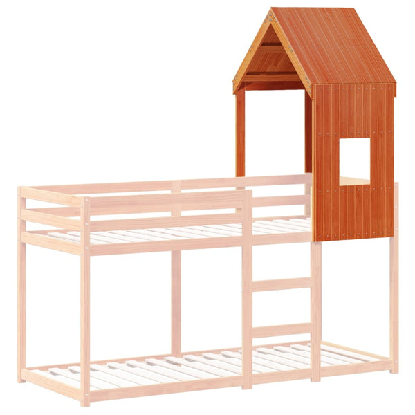 Vahanruskea lastensängyn katos Blajin 60x99x139,5cm (mänty)