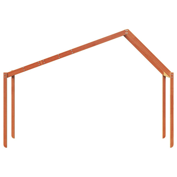 Graubrauner Kinderbetthimmel Giumacai 213x85,5x144,5cm (Kiefer)