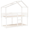 Weißer Kinderbetthimmel Giumacai 203x95,5x142cm (Kiefer)