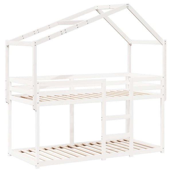 Weißer Kinderbetthimmel Giumacai 203x95,5x142cm (Kiefer)