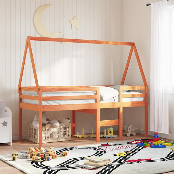 Wachsbrauner Kinderbetthimmel Sapet 209x95,5x88cm (Kiefer)