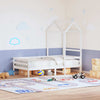 Weißer Kinderbetthimmel Ghiulbahar 118x70x176,5cm (Kiefer)