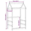 Wachsbrauner Betthimmel Ghiulbahar 118x70x176,5cm (Kiefer)