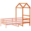 Wachsbraunes Kinderbetthimmel Ghiulbahar 108x70x176,5cm (Kiefer)