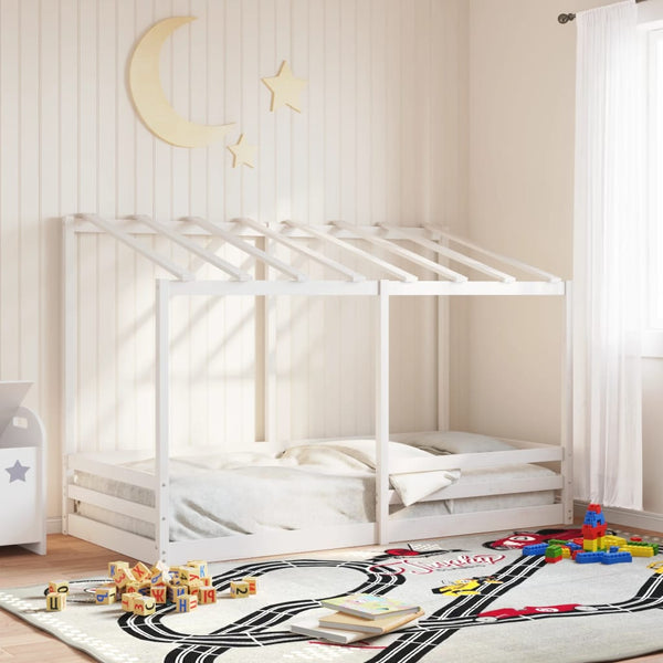 Weißes Kinderhimmelbett Lalita 90x200cm (Kiefer)