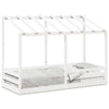 Weißes Himmelbett Lalita 75x190cm (Kiefer)