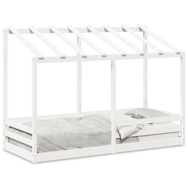 Weißes Himmelbett Lalita 75x190cm (Kiefer)