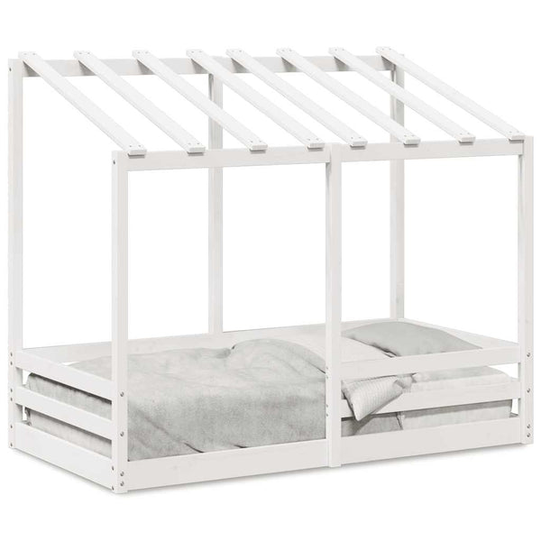 Weißes Himmelbett Lalita 70x140cm für Kinder (Kiefer)