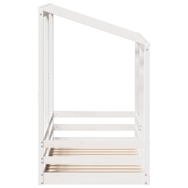 Weißes Himmelbett Lalita 70x140cm für Kinder (Kiefer)
