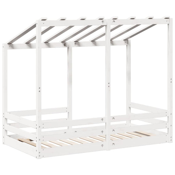 Weißes Himmelbett Lalita 70x140cm für Kinder (Kiefer)