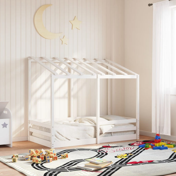 Weißes Himmelbett Lalita 70x140cm für Kinder (Kiefer)