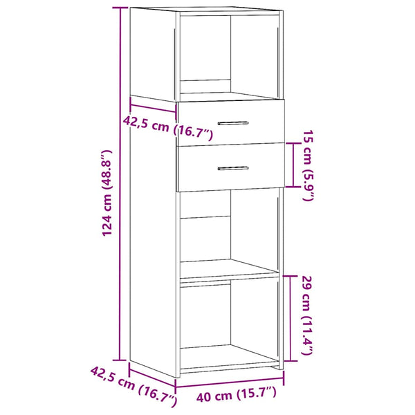 Harmaa kaappi Ginny 40x42,5x124cm (puinen)