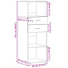 Schrank Muntenia, Raucheiche, 45x42,5x124cm (Holz)