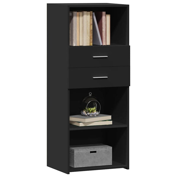 Schwarzer Schrank Jackie 50x42,5x124cm (Holz)