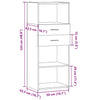 Grauer Schrank Jackie 50x42,5x124cm (Holz)