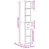 Weißer Schrank Ermin 30x42,5x185cm (Holz)