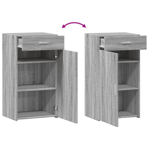 Graues Sideboard Arsin 50x42,5x93cm (Holz)