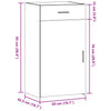 Graues Sideboard Arsin 50x42,5x93cm (Holz)