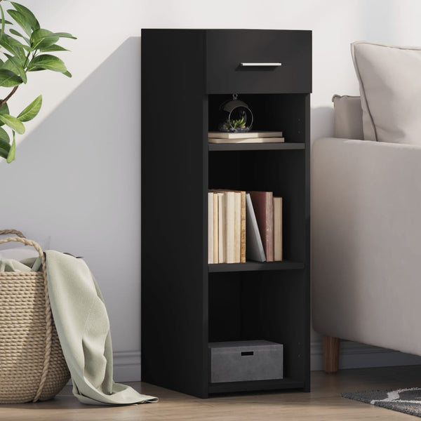 Schwarzes Sideboard Spirdula 30x42,5x93cm (Holz)