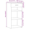 Graue Kommode Aranca 45x42,5x93cm (Holz)