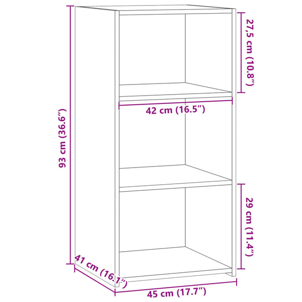 Harmaa senkki Stamen 45x41x93cm (puinen)