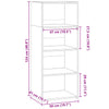 Schwarzer Schrank Oruel 50x41x124cm (Holz)