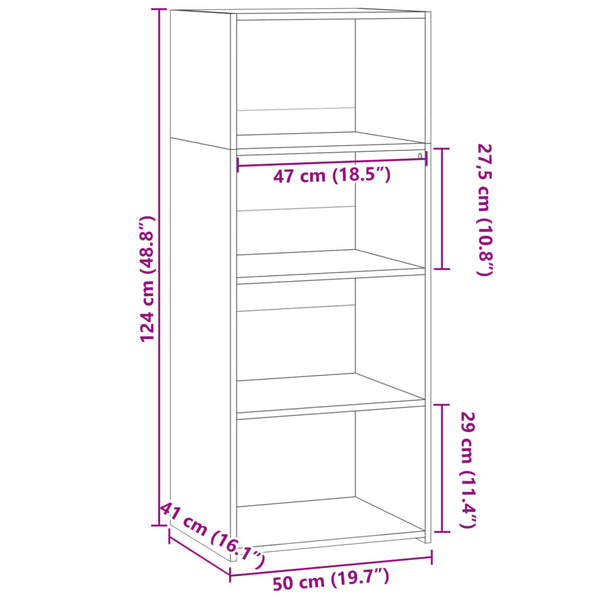 Schwarzer Schrank Oruel 50x41x124cm (Holz)