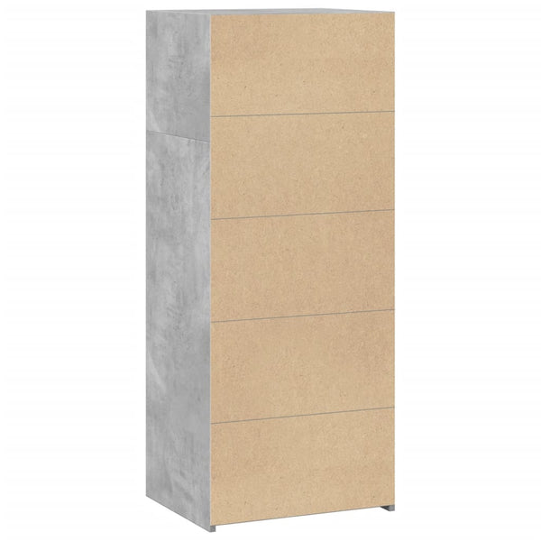 Betoninharmaa kaappi Oruel 50x41x124cm (puinen)