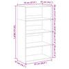 Schwarzer Schrank Eracle 70x41x124cm (Holz)