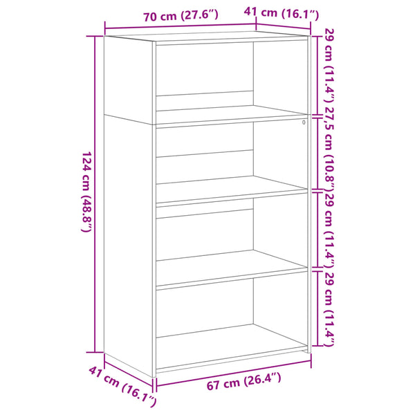 Schwarzer Schrank Eracle 70x41x124cm (Holz)
