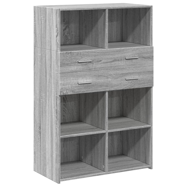 Harmaa kaappi Sacuiu 80x42,5x124cm (puinen)