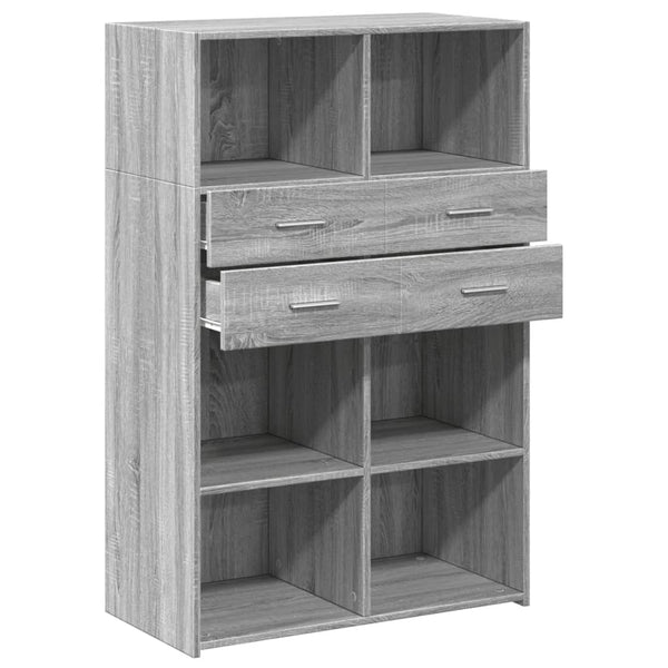 Harmaa kaappi Sacuiu 80x42,5x124cm (puinen)