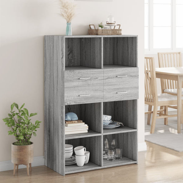 Harmaa kaappi Sacuiu 80x42,5x124cm (puinen)