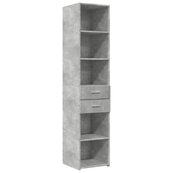 Betongrauer Schrank Gertruda 40x42,5x185cm (Holz)