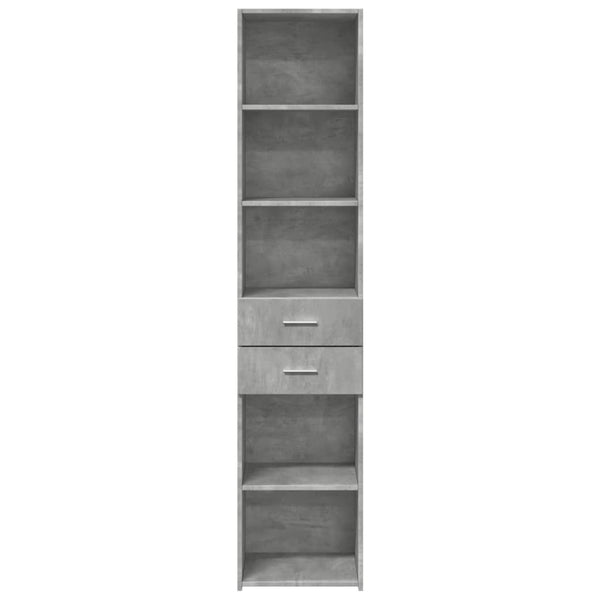 Betongrauer Schrank Gertruda 40x42,5x185cm (Holz)