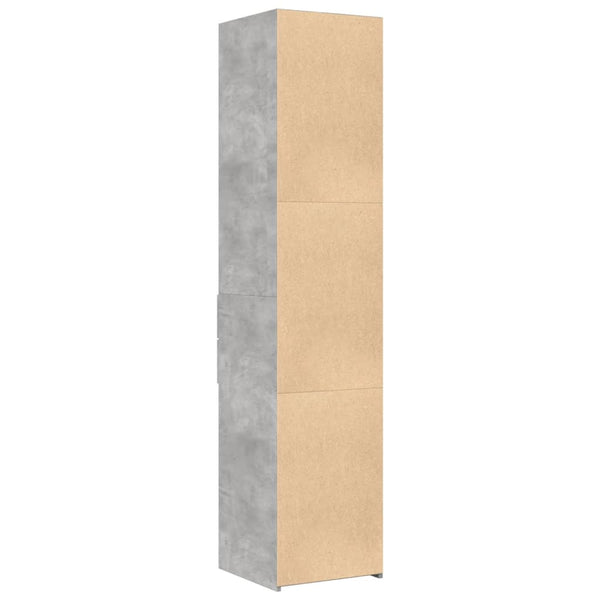 Betongrauer Schrank Gertruda 40x42,5x185cm (Holz)