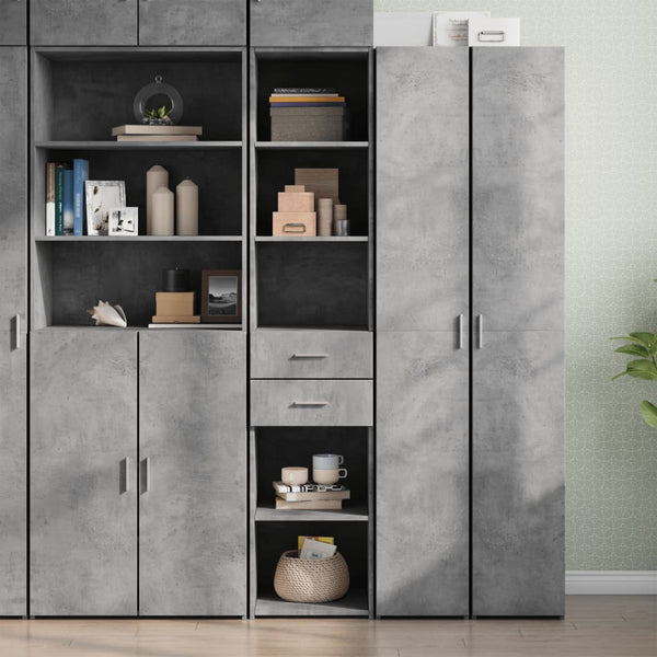 Betongrauer Schrank Gertruda 40x42,5x185cm (Holz)