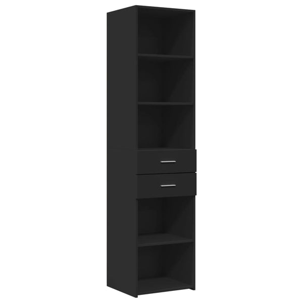 Schwarzer Schrank Dincer 45x42,5x185cm (Holz)