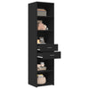 Schwarzer Schrank Dincer 45x42,5x185cm (Holz)
