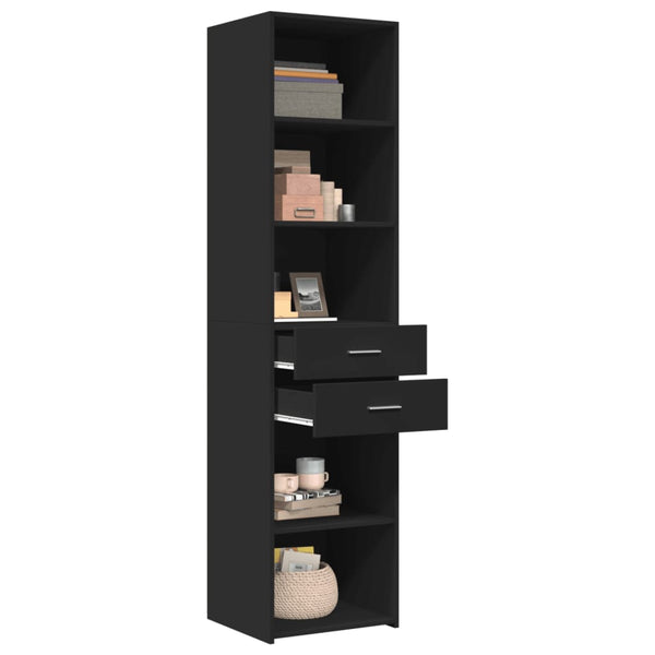 Schwarzer Schrank Dincer 45x42,5x185cm (Holz)