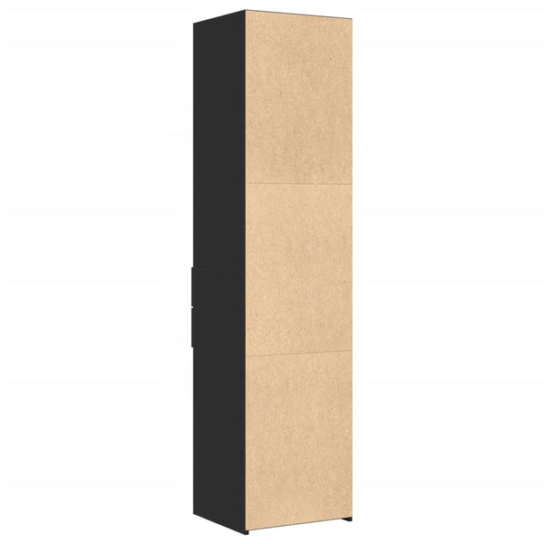 Schwarzer Schrank Dincer 45x42,5x185cm (Holz)