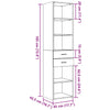 Schwarzer Schrank Dincer 45x42,5x185cm (Holz)