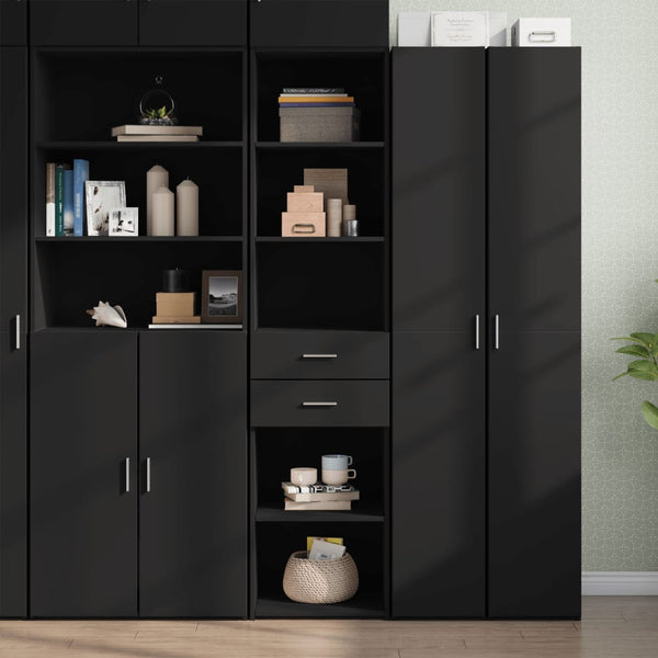 Schwarzer Schrank Dincer 45x42,5x185cm (Holz)