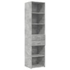 Betoninharmaa kaappi Dincer 45x42,5x185cm (puinen)