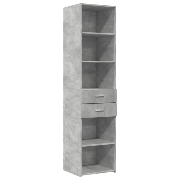 Betoninharmaa kaappi Dincer 45x42,5x185cm (puinen)