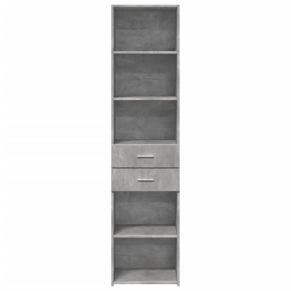 Betoninharmaa kaappi Dincer 45x42,5x185cm (puinen)