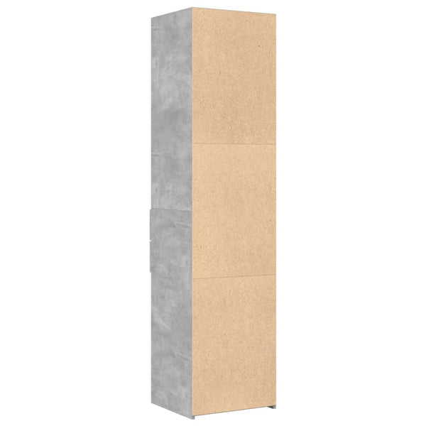 Betoninharmaa kaappi Dincer 45x42,5x185cm (puinen)