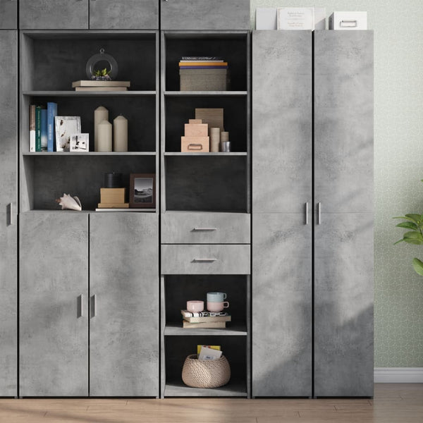 Betoninharmaa kaappi Dincer 45x42,5x185cm (puinen)