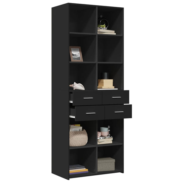 Schwarzer Schrank Maties 70x42,5x185cm (Holz)